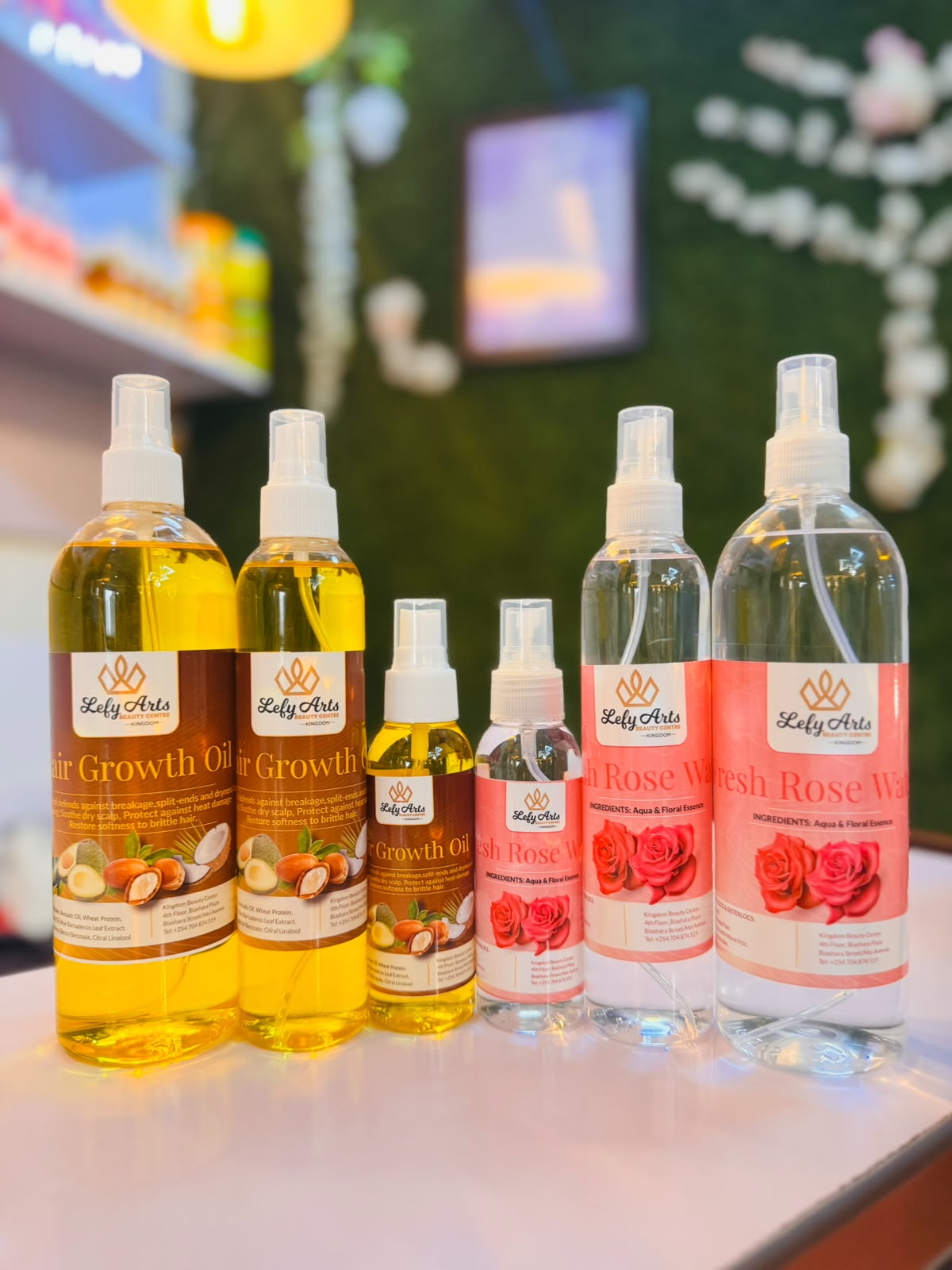 Hair-care products at Lefy Arts Beauty Centre